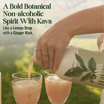 Kava Haven Non Alcoholic Spirit – Lemon Ginger, 750mL | Low Calorie, All Natural, Zero Proof