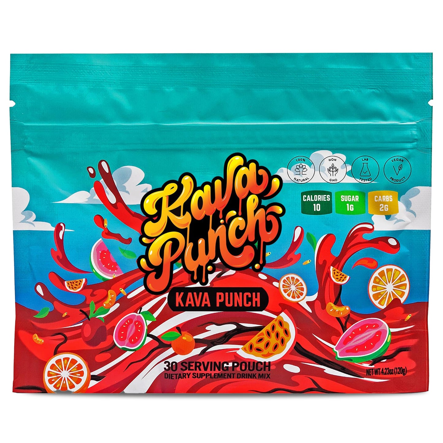 KAVA PUNCH Relaxation Powder – 30 Servings, Premium Kava Kava Extract, Non-Alcoholic Drink Mix
