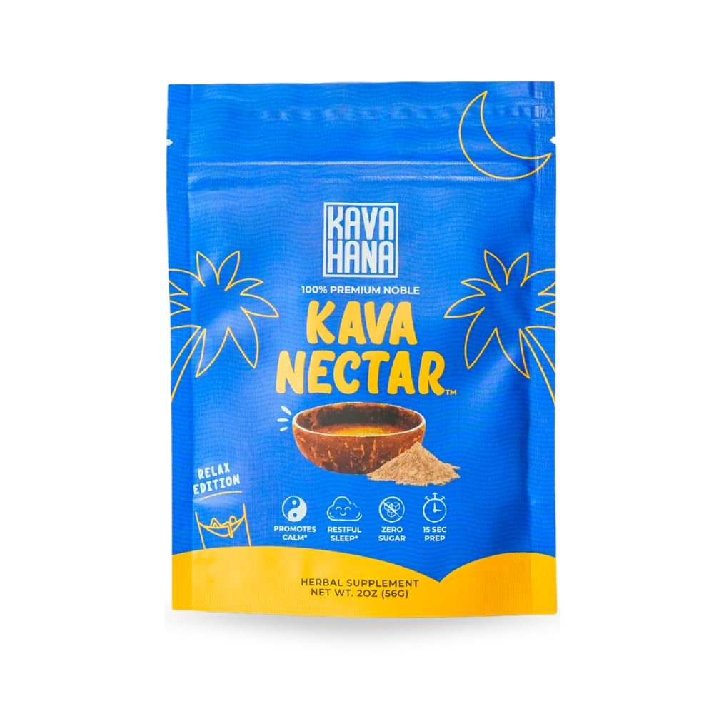 Kavahana Relax Edition Ceremonial Grade Noble Kava Nectar Powder – Deep Calm for Nighttime Relaxation & Natural Stress Support, Instant Dried Kava Juice
