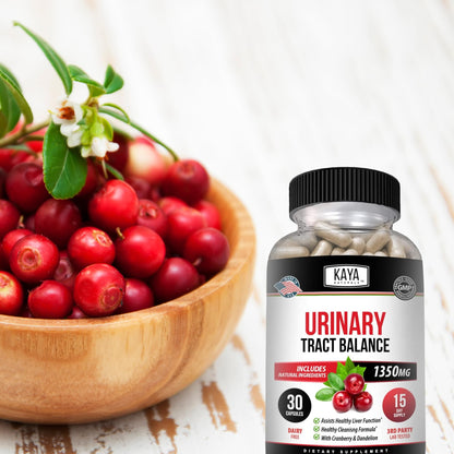 Kaya Naturals D-Mannose Urinary Tract Support – Cranberry, Hibiscus & Dandelion Root | 30 Veggie Capsules