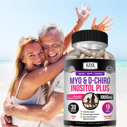 Kaya Naturals Myo & D-Chiro Inositol Plus for Women - Vitamin B8 30 Capsules