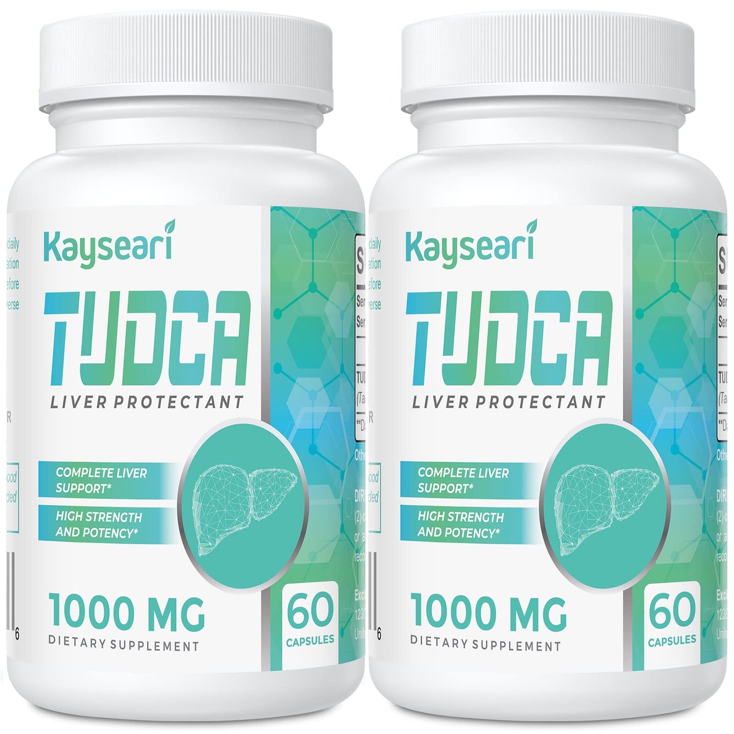 Kayseari TUDCA Bile Salts Supplement 1000mg – 120 Veggie Capsules | Liver Support