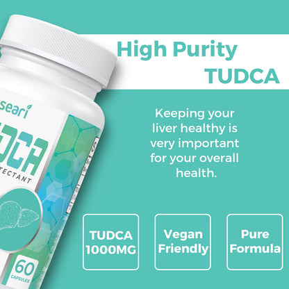 Kayseari TUDCA Bile Salts Supplement 1000mg – 120 Veggie Capsules | Liver Support