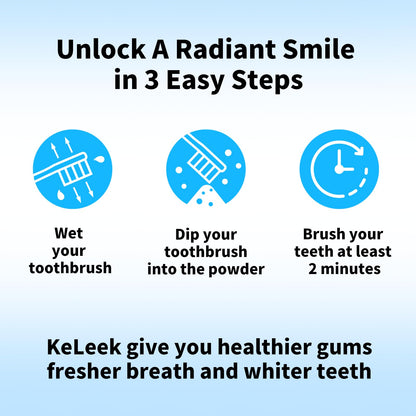 KeLeek 7 Benefits Hydroxyapatite Tooth Powder - Whitening & Remineralizing with Bee Venom & Probiotics
