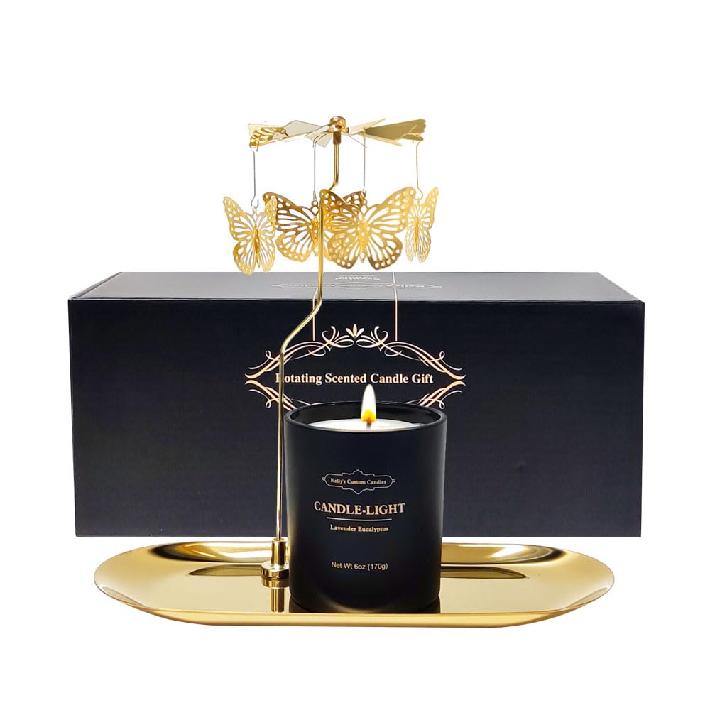 Kelly's Custom Candles: Rotatable Butterfly Candle Gift (6 oz) – Gifts for Women