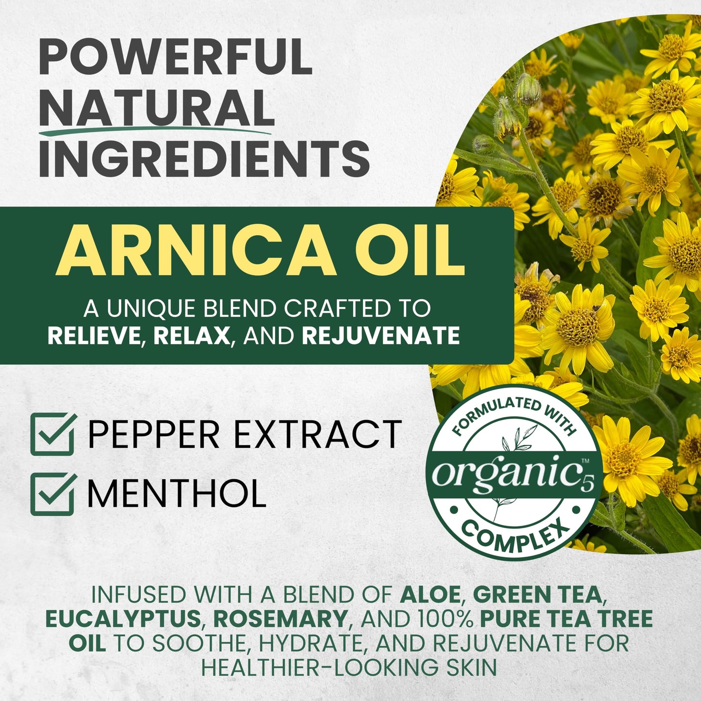 Sore Muscle Massage Oil with Arnica, Eucalyptus & Tea Tree – Kesmedik