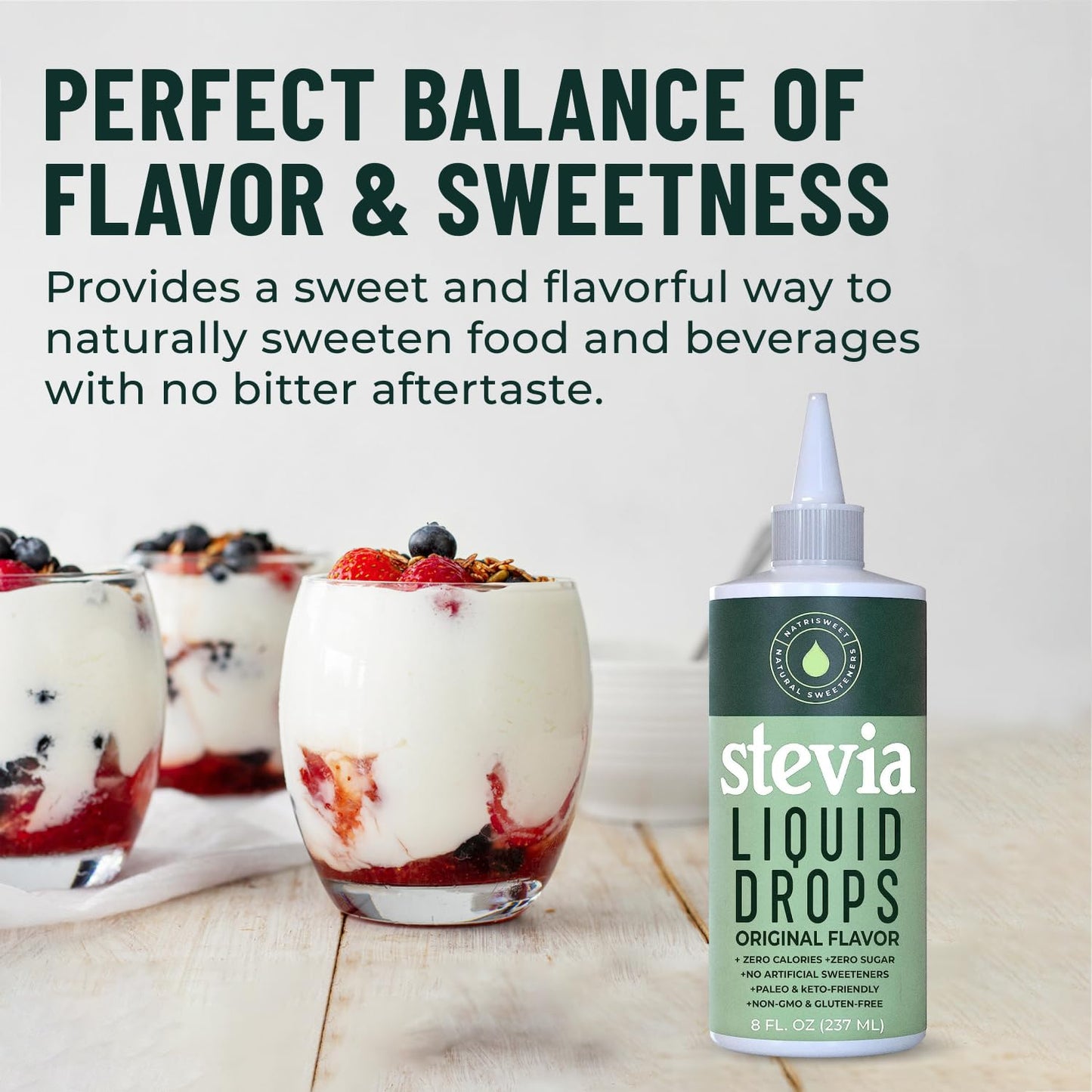 Stevia Liquid Drops – 8 oz, 1,823 Servings, Zero Calories | Natrisweet