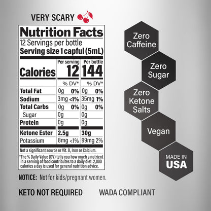 KetoneAid KE4 Ketone Ester Concentrate | 12 Servings per Bottle, 3-Pack | No Sugar, No Caffeine, Made in USA