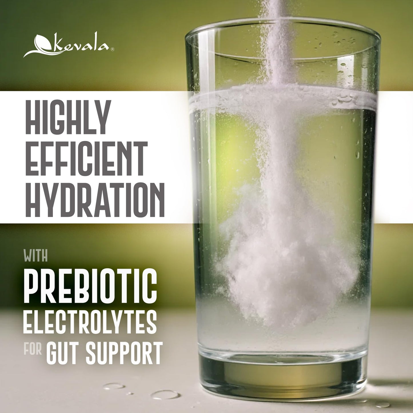 Kevala Hydrating Salts – Electrolyte Powder Drink Mix with Prebiotics | Sugar-Free, Keto & Vegan | Lemon Lime, Watermelon & Raspberry Flavors | 1 Pack (15 Sticks)