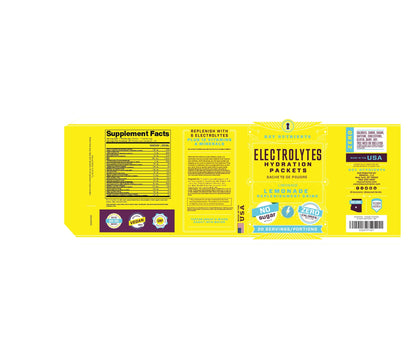 KEY NUTRIENTS Electrolytes Powder Packets 20 Pack - No Sugar Lemonade