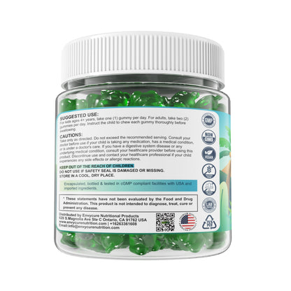 EnvyCure Zeolite Detox Gummies – Sugar-Free, Spirulina & Chlorella, for Kids & Adults – 120 Count