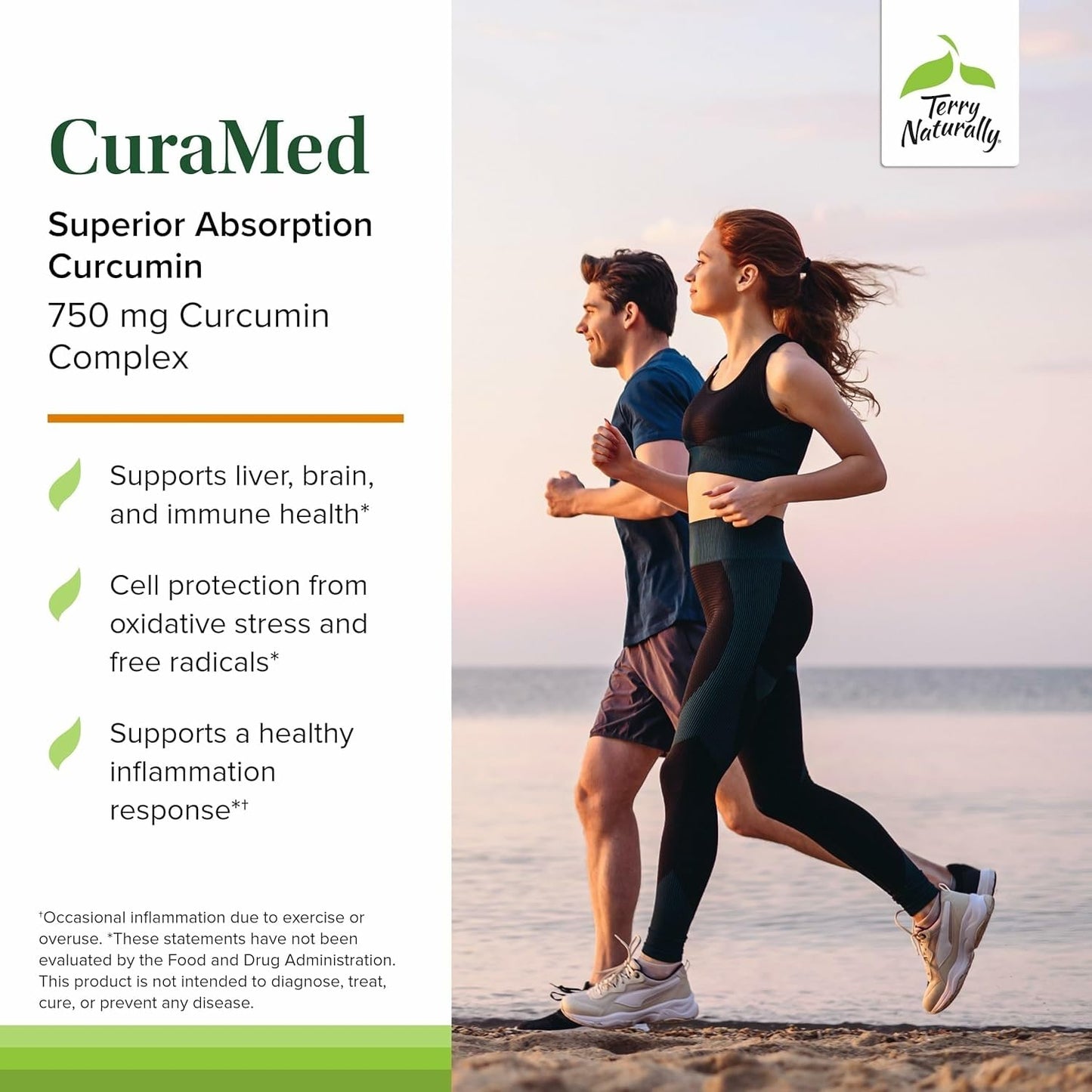 Terry Naturally CuraMed 750mg Curcumin - Brain & Heart Health (Pack of 3)
