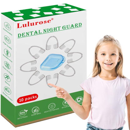 Kids Mouth Guard for Grinding - BPA Free, Disposable Night Guard (10 Count) | Portable Case