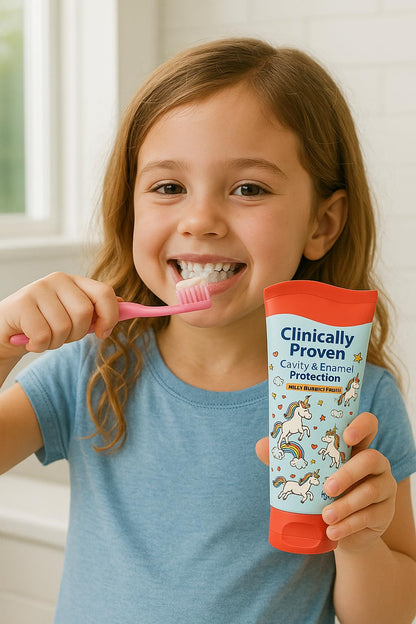 Kids Toothpaste Unicorn Bubble Fruit Flavor – Fluoride Anticavity, ADA-Accepted, 2 Tubes (3.5 oz each)