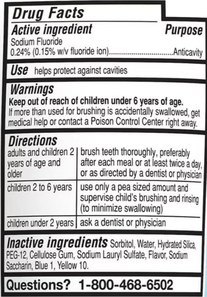 Kids Toothpaste Unicorn Bubble Fruit Flavor – Fluoride Anticavity, ADA-Accepted, 2 Tubes (3.5 oz each)