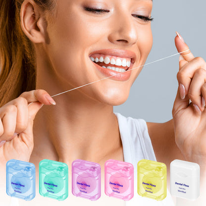 Kifmurase 60Pcs Dental Floss – Mint Flavored Travel Floss, 50m Each, 6 Colors