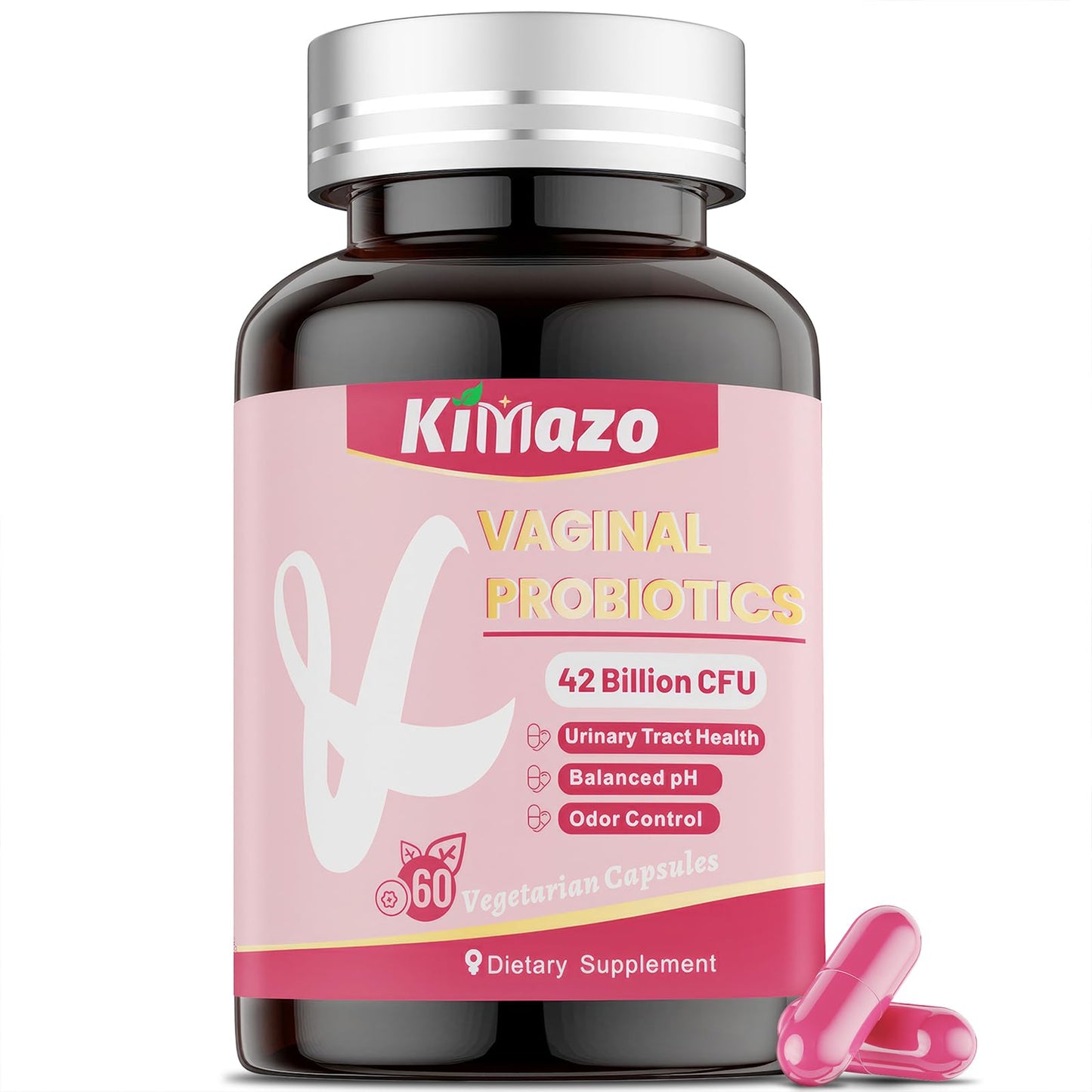 Kimazo Vaginal Probiotics for Women – 42B CFU, pH Balance, Urinary Health, 60 Capsules