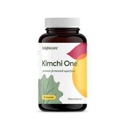 Brightcore Kimchi One Capsules – Probiotic & Enzyme Nutrition for Gut Health | Gluten-Free, 90 Vegan Capsules