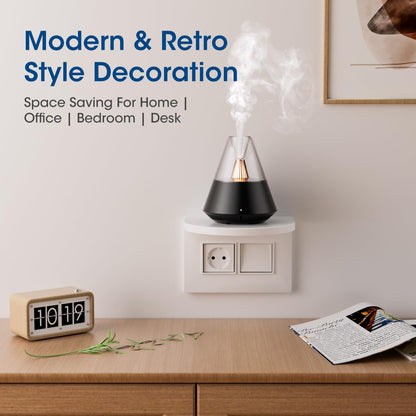 KinYiLO Essential Oil Diffuser – Modern Aromatherapy Humidifier with Candle Night Light