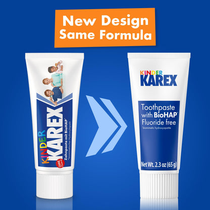 Kinder Karex Hydroxyapatite Kids Toothpaste – Fluoride-Free 2.3 oz (Clinically Tested)