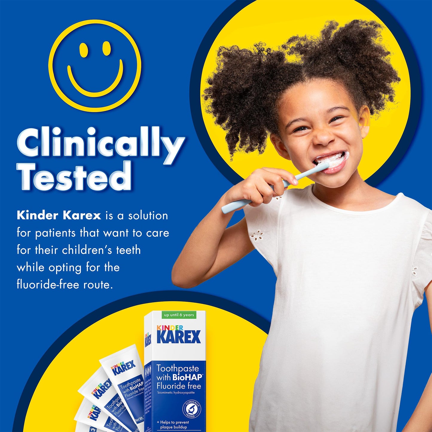 Kinder Karex Hydroxyapatite Kids Toothpaste – Fluoride-Free 2.3 oz (Clinically Tested)