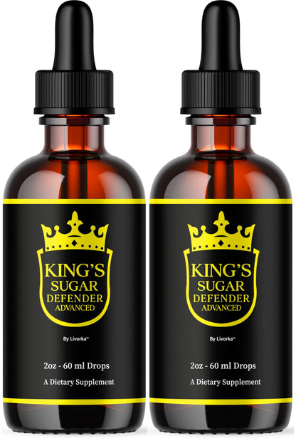 2 Pack Kings Sugar Defender Drops – Official KingSugar Defender Liquid Formula for Overall Health & Wellness (2 Bottles, 2 Months)