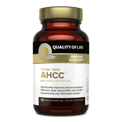 Quality of Life Kinoko Gold AHCC – 500 mg Capsule, Immune Support, 60 Veg Capsules