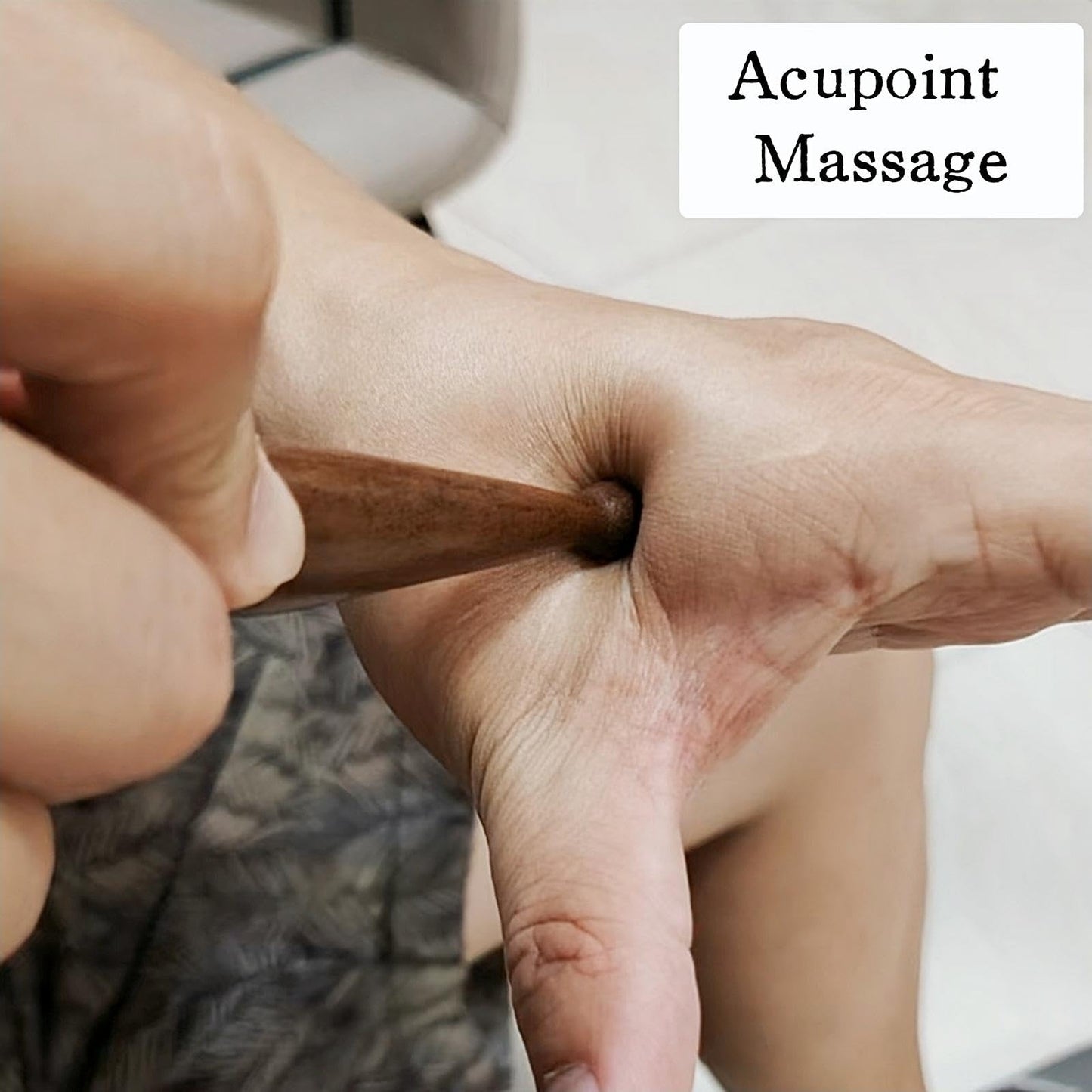 KINTEGOOD Sandalwood Acupoint Massage Pen – Traditional Wooden Acupressure Tool