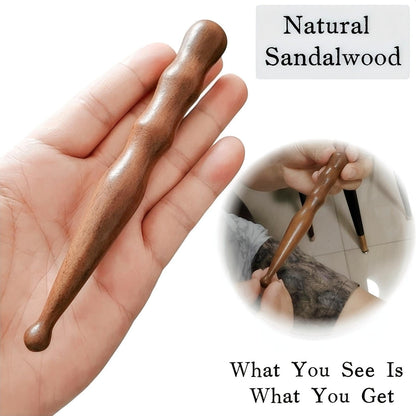 KINTEGOOD Sandalwood Acupoint Massage Pen – Traditional Wooden Acupressure Tool