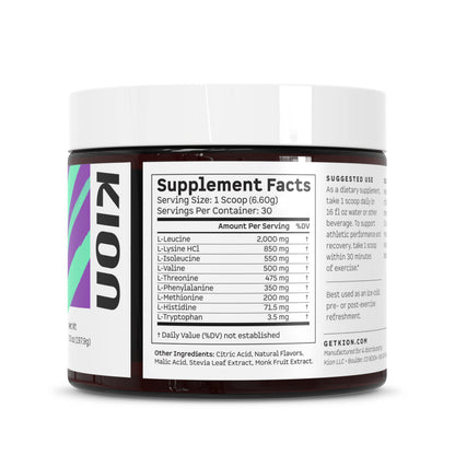 Kion Aminos – Essential Amino Acids Powder for Energy and Recovery (30 Servings) – Mixed Berry
