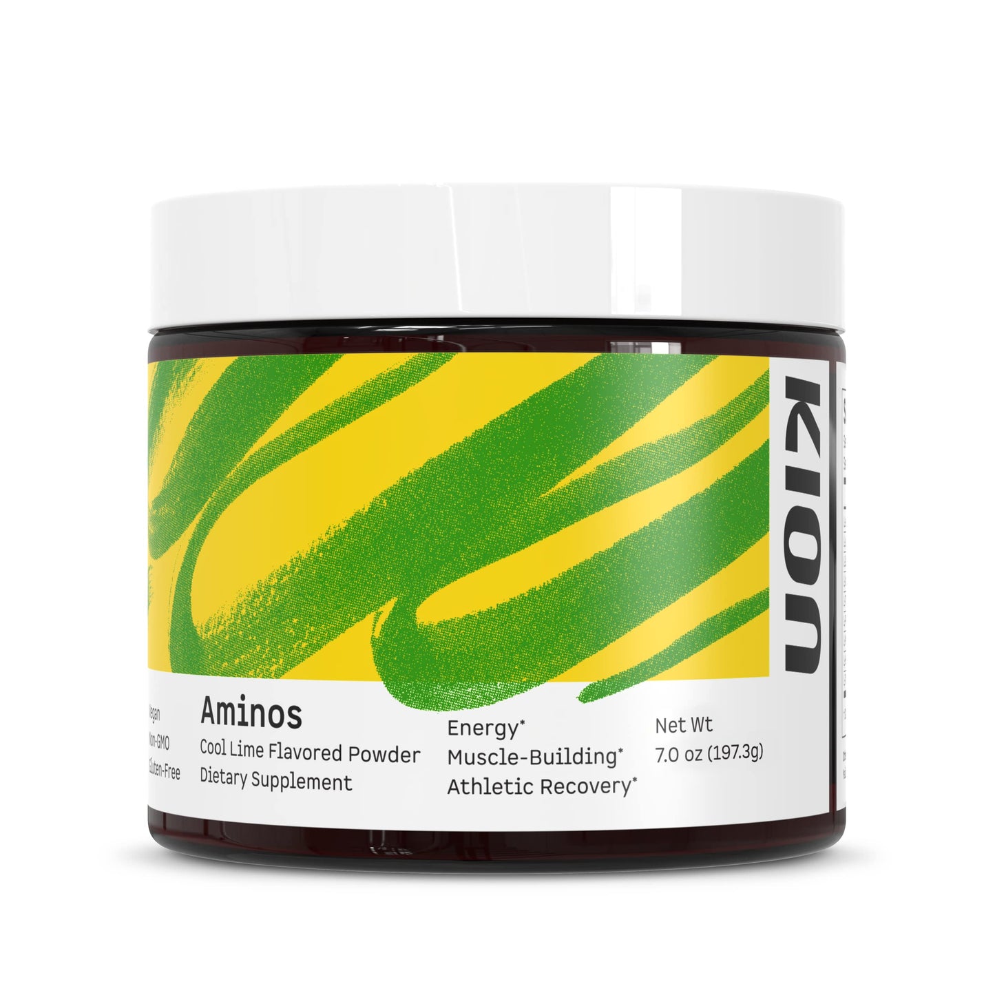 Kion Aminos Essential Amino Acids Powder | 30 Servings, Cool Lime, No Caffeine