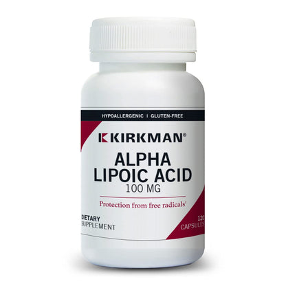 Kirkman Alpha Lipoic Acid 100 mg - Hypoallergenic | 120 Vegetarian Capsules