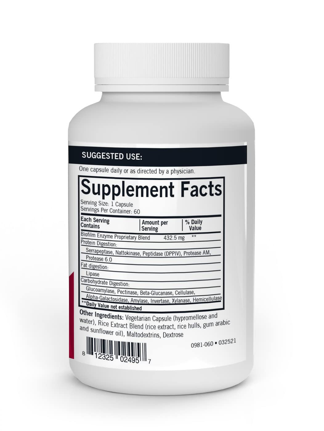 Kirkman Biofilm Defense Disruptor – Lipase & Glucoamylase Enzymes for Digestion | 60 Capsules