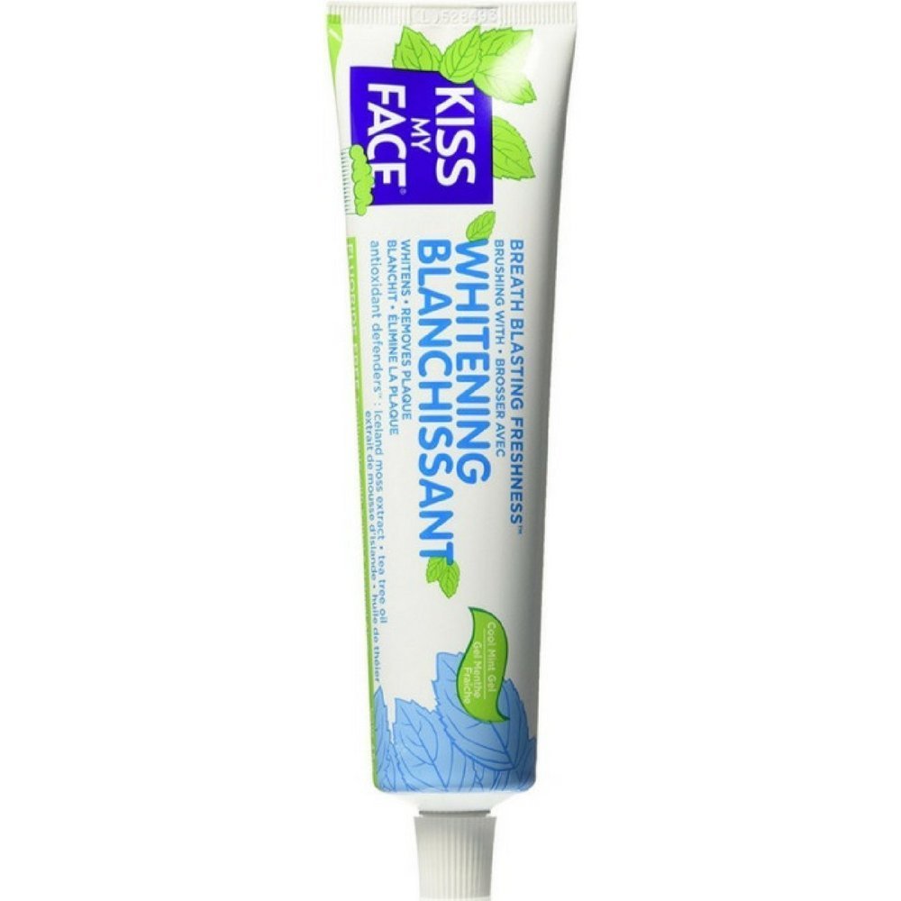 Kiss My Face Whitening Toothpaste - Fluoride-Free, Cool Mint, 4.5 oz (133 ml) 3 Pack