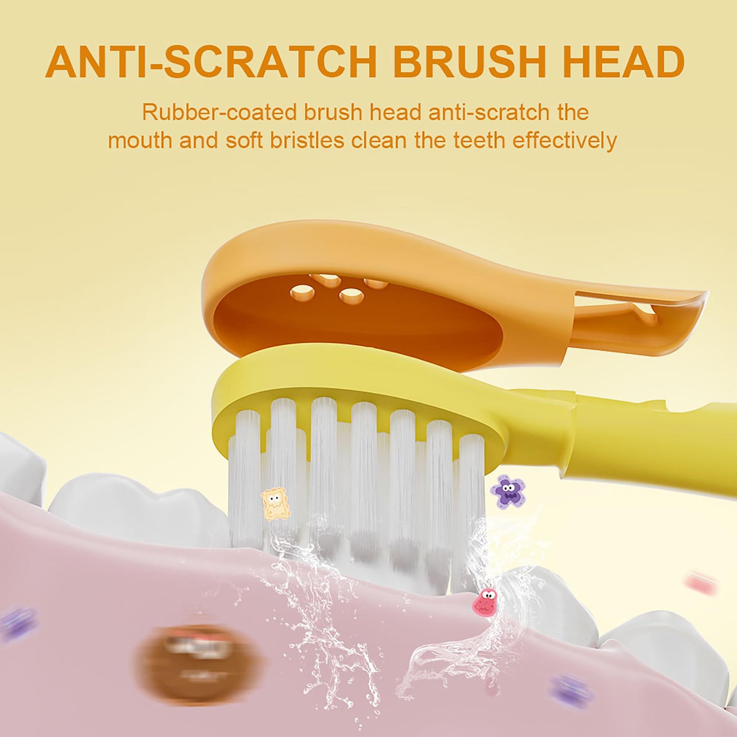 KIWIBIRD Kids Electric Toothbrush 3-10 | Soft Silicone Bristles, 4 Modes