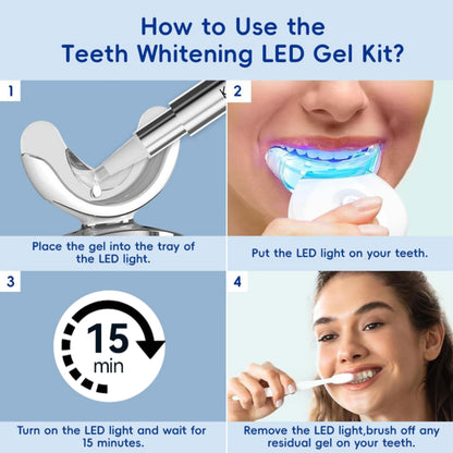 KIWIBIRD Teeth Whitening Kit for Sensitive Teeth – 3 Gel Pens & LED Light