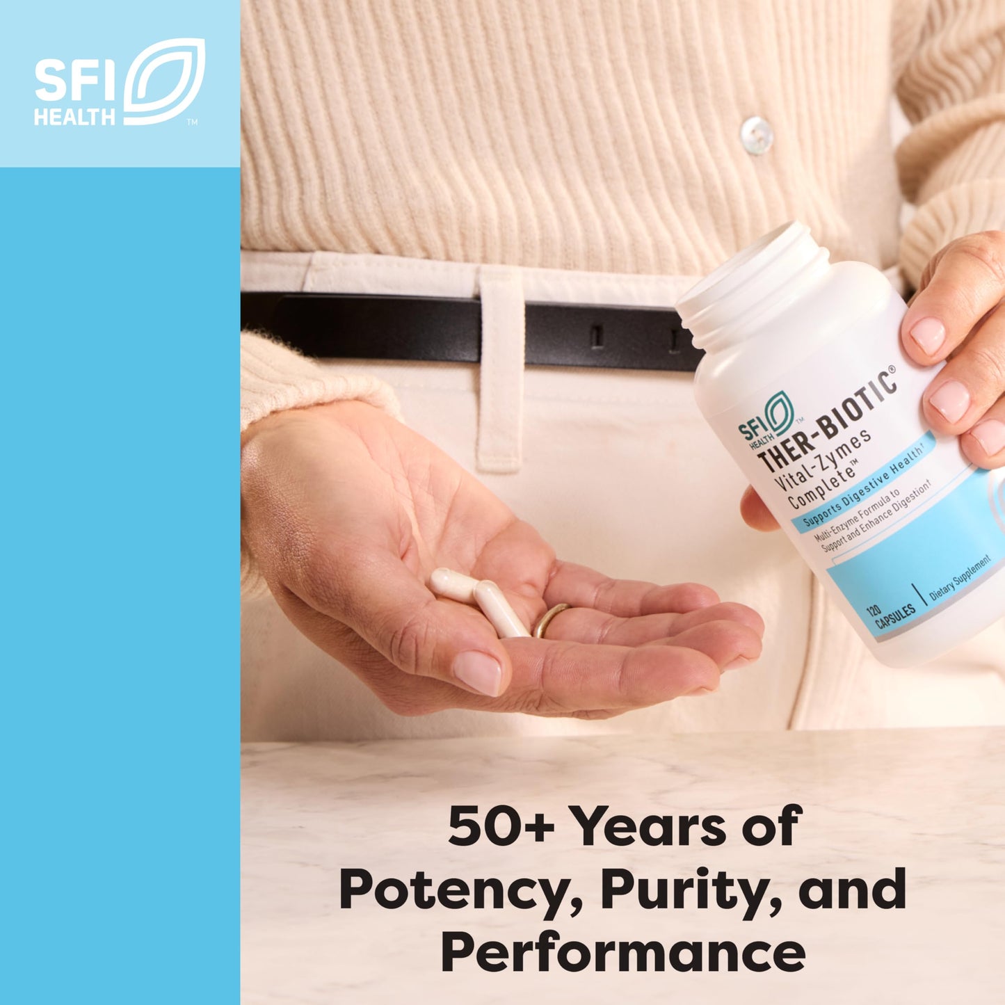 Klaire L-Glutamine Powder - 5000mg Free-Form, Hypoallergenic | SFI Health | 60 Servings