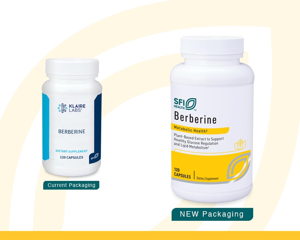 Klaire Labs Berberine HCI 500mg | Gluten-Free, Hypoallergenic | SFI Health