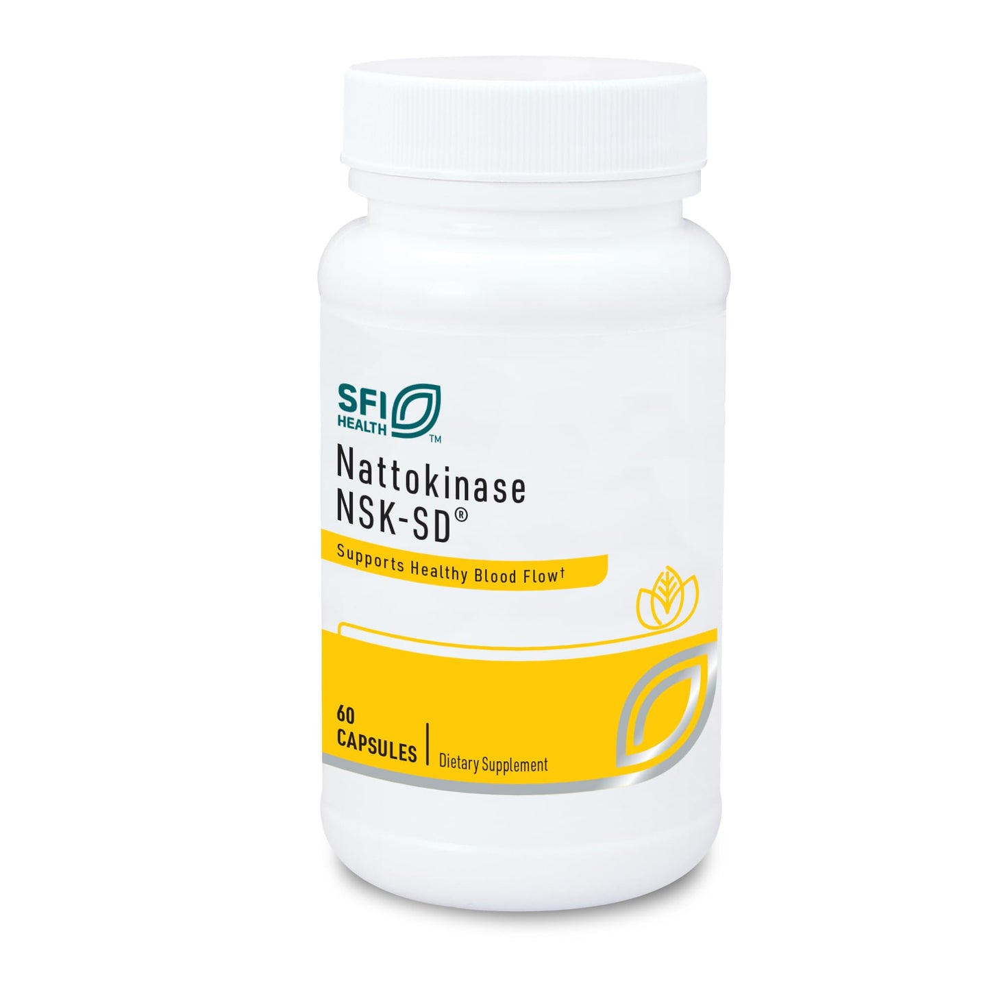 Klaire Labs SFI Health Nattokinase NSK-SD – Proteolytic Enzyme, Dairy & Gluten-Free (60 Capsules)