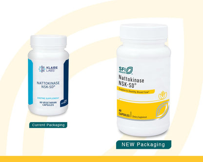 Klaire Labs SFI Health Nattokinase NSK-SD – Proteolytic Enzyme, Dairy & Gluten-Free (60 Capsules)