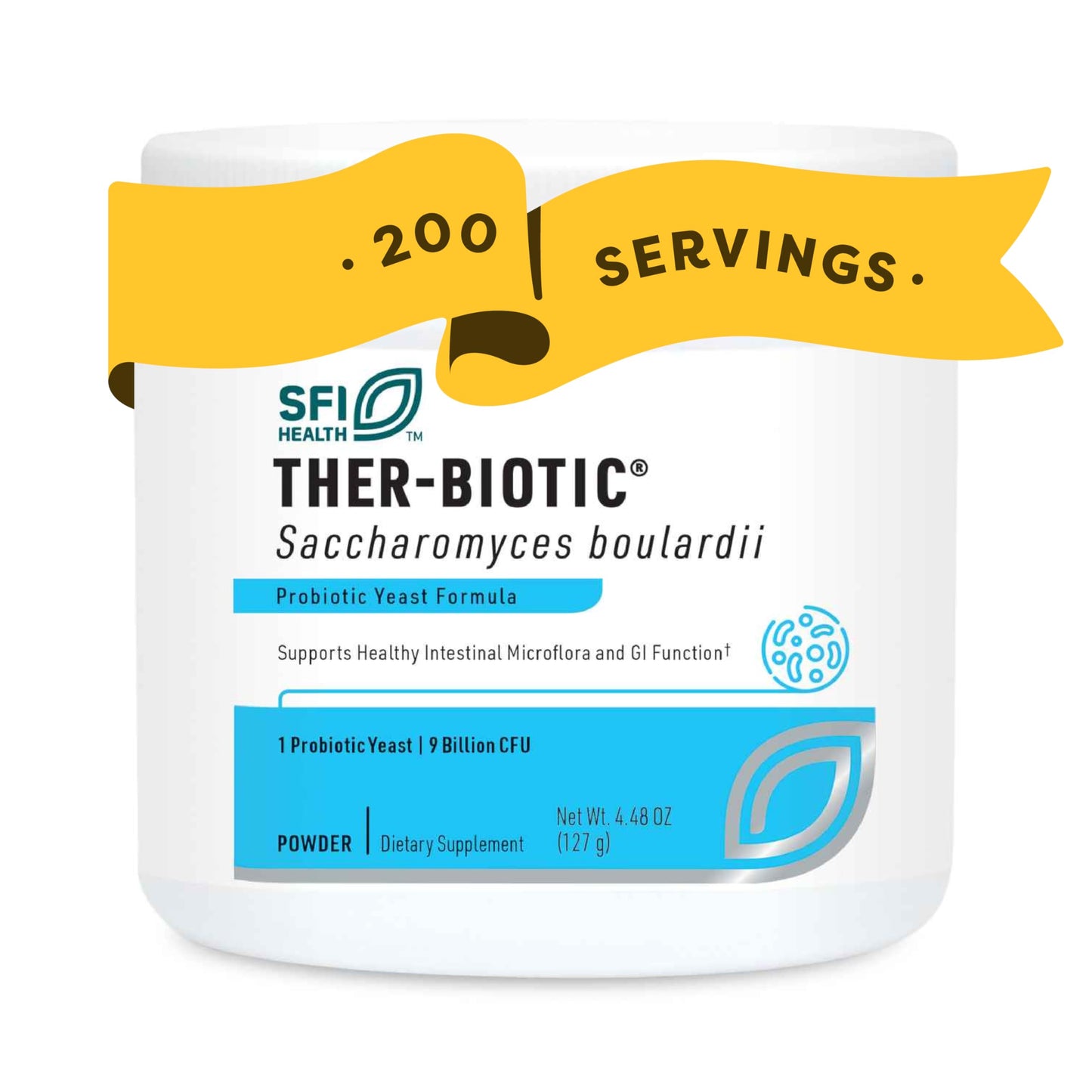 Klaire Labs Saccharomyces boulardii Powder – Probiotic Supplement (4.48oz)