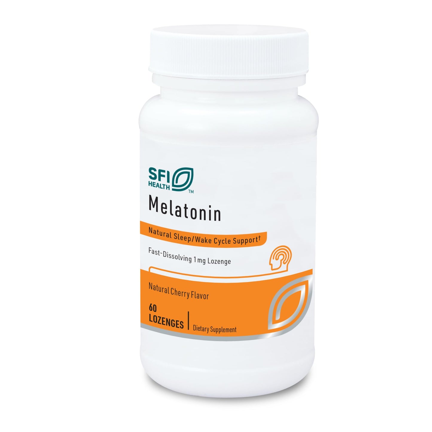 Klaire Labs SFI Health Melatonin Lozenge 1 mg – Fast-Dissolving, Cherry Flavor, 60 Tablets