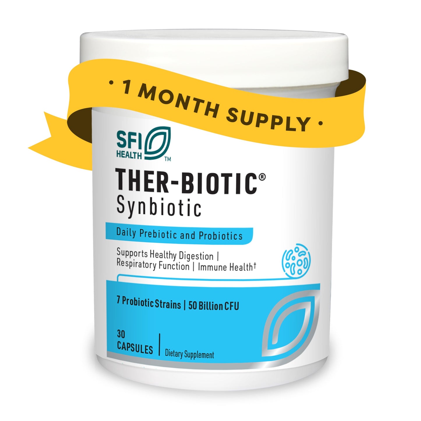 SFI Health Ther-Biotic Synbiotic – Daily Probiotic with Low FODMAP Prebiotic (30 Capsules)