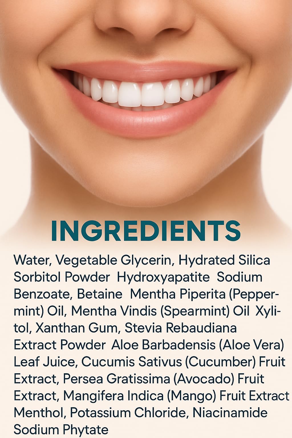 KLARI Fluoride-Free Toothpaste – 7.5% Micro-Hydroxyapatite & 1% Niacinamide | Clean Mint | 4.23 oz