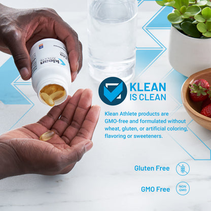 Klean Athlete Klean Omega | Pure Fish Oil in Triglyceride Form – NSF Certified for Sport | 60 Softgels