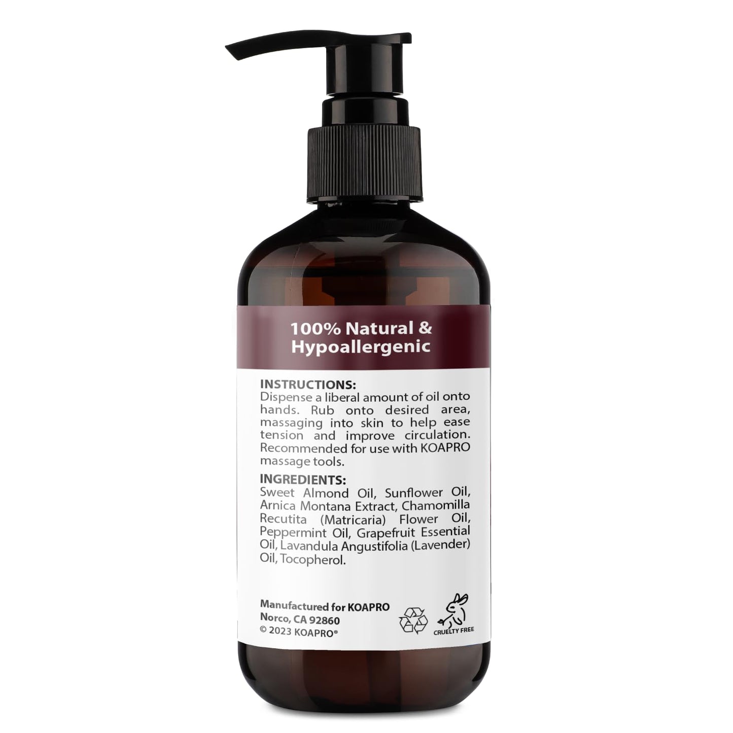 KOAPro Massage Oil 2-Pack – Lavender Arnica Oil for Pain Relief, 8 fl oz Each