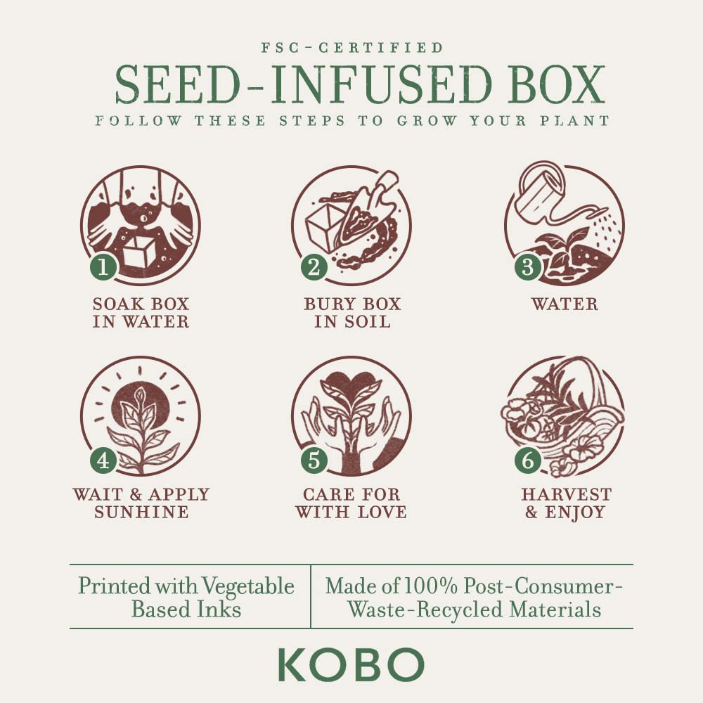 KOBO Wild Tomato Vine Candle | Plantable Box | 9 oz Soy Wax