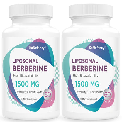 KoNefancy Liposomal Berberine 1500mg – High Bioavailability, 120 Softgels