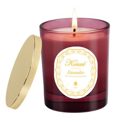 KONNI Lavender Scented Candles | 7.05oz Soy Wax Aromatherapy Candle