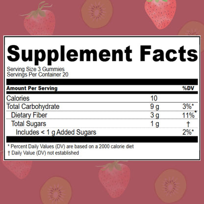Konsyl Daily Fiber Gummies – 60 Count, Strawberry-Kiwi | Supports Digestive Health